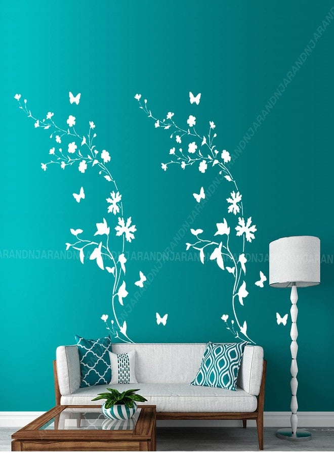 ARandNJ استنسل ARandNJ كومبو للرسم على الجدران (المقاس: 16 × 24 بوصة) الموضوع: ضبابي، تصميم قابل لإعادة الاستخدام، مناسب لغرفة النوم وغرفة المعيشة (عبوة من قطعة واحدة) - Image 1